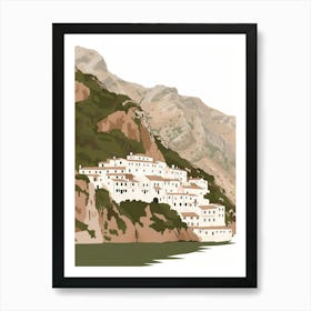 Village On The River Art Print