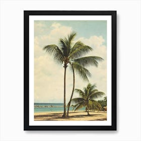 West Bay Beach Honduras Vintage Art Print