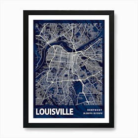 Louisville Crocus Marble Map Art Print