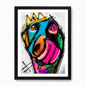 Dog In A Crown Art Print