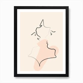 Kissing Art Print