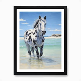 A Horse Oil Painting In Hyams Beach, Australia, Portrait 4 Art Print