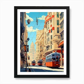 Istikal Avenue Pixel Art 4 Art Print