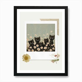 Scrapbook Kittens Fairycore Painting 2 Art Print