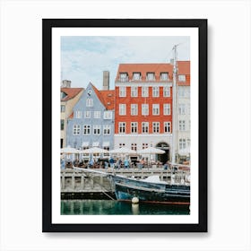 View Of Nyhavn District At Copenhagen, Denmark Art Print