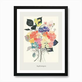 Hydrangea 5 Collage Flower Bouquet Poster Art Print