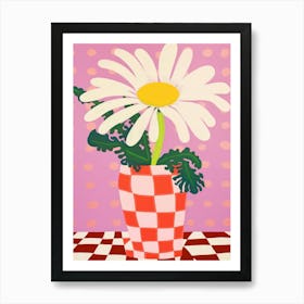 Daisies Flower Vase 2 Art Print