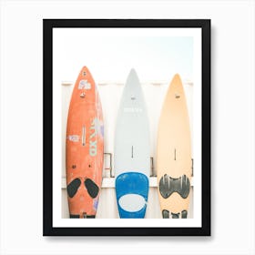 Three Surfboards Art Print