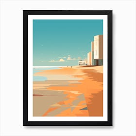 Art Holkham Bay Beach Norfolk Mediterranean Style Illustration 3 Art Print
