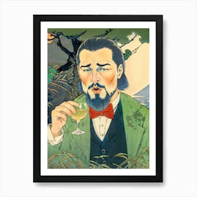 Japanese Leonardo DiCaprio Laughing Meme Art Art Print