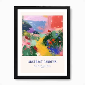 Colourful Gardens Claude Monet Foundation Gardens France 8 Blue Poster Art Print