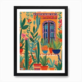 Mexican Garden Colorful facade Art Print