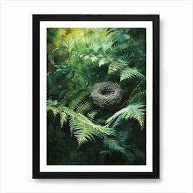 Birds Nest Fern Painting 1 Art Print