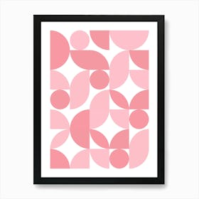 Mid Century Modern Abstract 26 Blush Pink Art Print