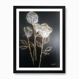 White Roses Art Print