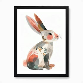 Harlequin Rabbit Kids Illustration 2 Art Print