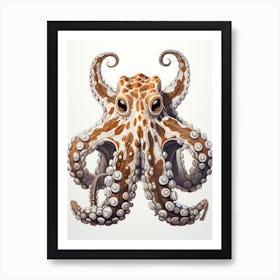 Mimic Octopus Illustration 7 Art Print