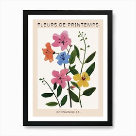 Spring Floral French Poster  Bougainvillea 4 Art Print