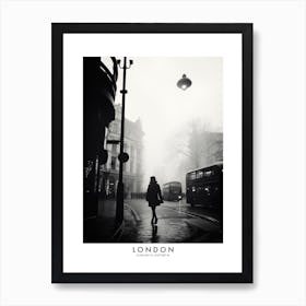 Poster Of London, Black And White Analogue Photograph 4 Art Print