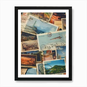 Postage Stamps Collection Art Print