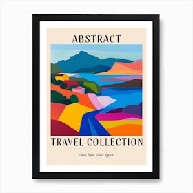 Abstract Travel Collection Poster Cape Town South Africa 2 Art Print