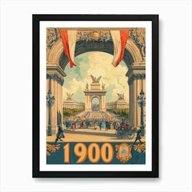 Aihrgdesign A Vintage Travel Poster Of The 1900 Paris Exposit A31ba3b5 Fb8d 42ab 99ab 9aed199136ca 3 Art Print