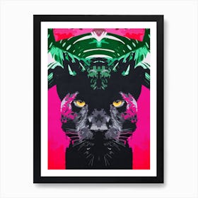 Tropical Pink Panther Art Print