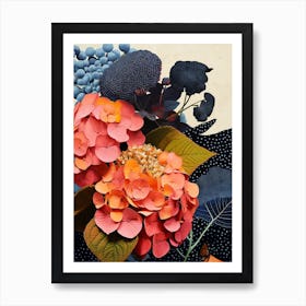 Surreal Florals Hydrangea 2 Flower Painting Art Print