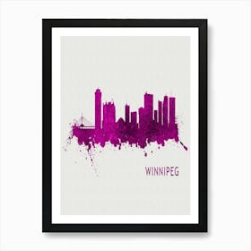 Winnipeg Canada City Purple Art Print