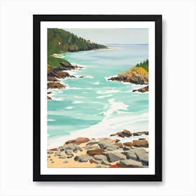 Jonesport Beach, Maine Contemporary Illustration 2  Art Print