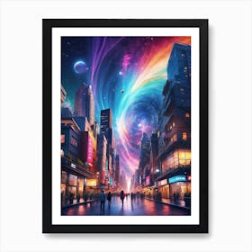 Rainbow City Print Art Print