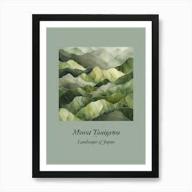 Landscapes Of Japan Mount Tanigawa Art Print