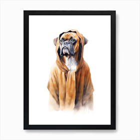 Boxer Dog As A Jedi 3 Art Print