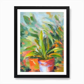 Calathea 2 Impressionist Painting Art Print