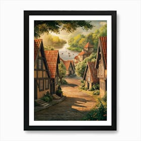 Fairytale Village Art Print