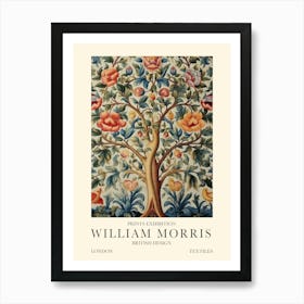 William Morris London Exhibition Poster Tree Of Life Botanical Art Print