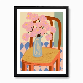 Flowers On A Chair Art Print