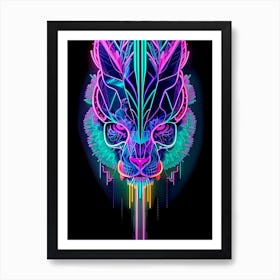 Neon Tiger 7 Art Print