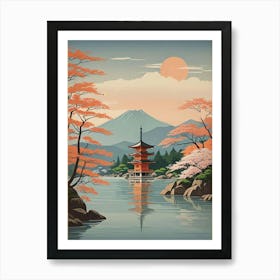 Miyajima Island Japan Vintage Travel Art (6) Art Print