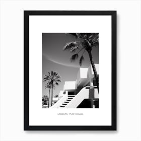 Poster Of Marbella, Spain, Photography In Black And White 1 Art Print