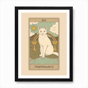 Temperance   Cats Tarot Art Print