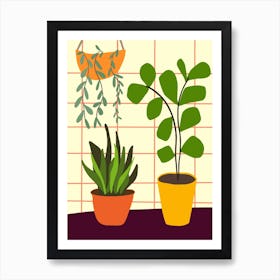 Fiddle Leaf And Friends Art Print