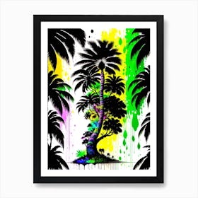 Palm Trees In The Rain Art Print