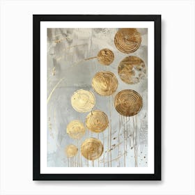 Gold Circles 8 Art Print