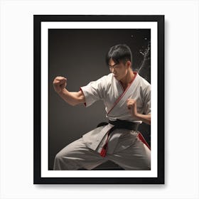 Asian Karate Fighter Art Print