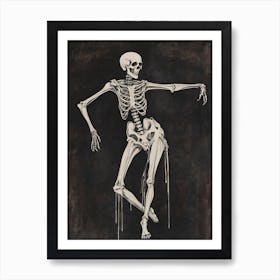 Dance With Death Skeleton Painting (85) Art Print