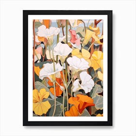 Nasturtium 1 Flower Painting Art Print
