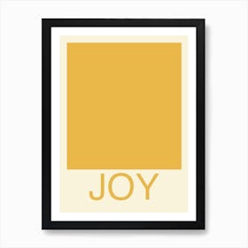 Joy Print Uplifting Wall Art Yellow Home Decor Art Print