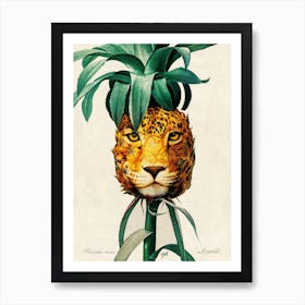 Pineapple - leopard Art Print