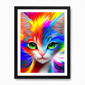 Colorful Cat 1 Art Print